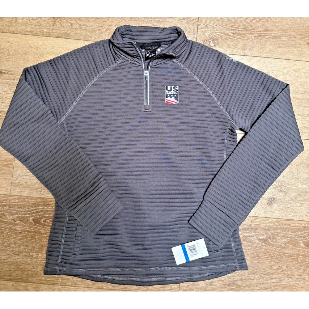 Spyder U.S. Ski Team Quarter Zip Pullover Women's XL Ribbed Logo Patch NWT